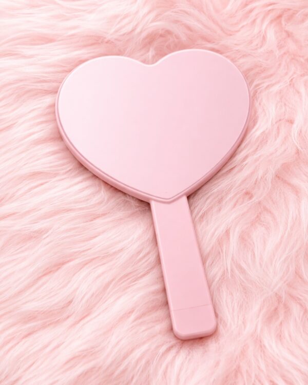 Espejo Decorativo Corazón · Rosa