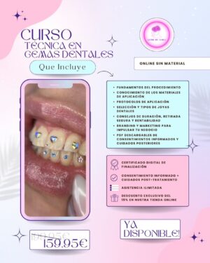 Curso Online de Gemas Dentales Profesional | Aprende Aplicación, Materiales y Técnicas + Certificado
