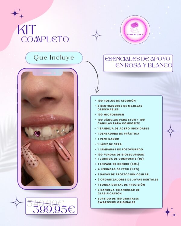Curso de Gemas Dentales + Kit Completo Profesional | Formación Online + Material Avanzado + Certificado