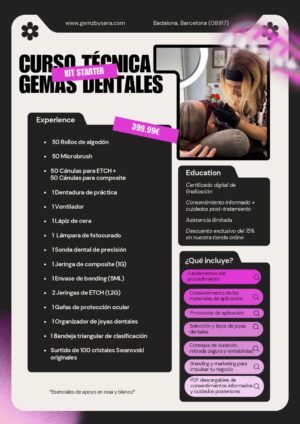 Curso de Gemas Dentales + Kit Profesional Starter | Formación Online con Material Incluido y Certificado