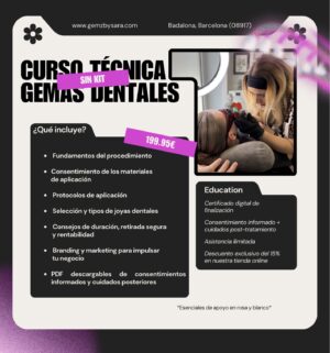 Curso Online de Gemas Dentales Profesional | Aprende Aplicación, Materiales y Técnicas + Certificado