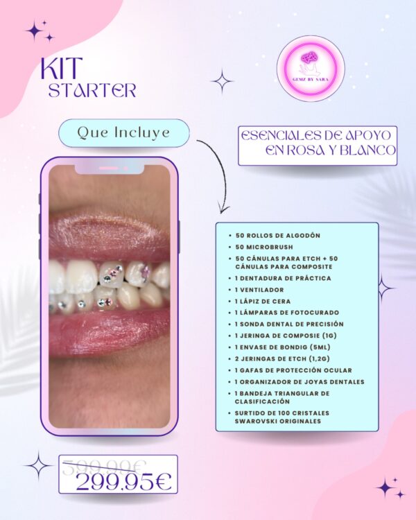 Curso de Gemas Dentales + Kit Profesional Starter | Formación Online con Material Incluido y Certificado