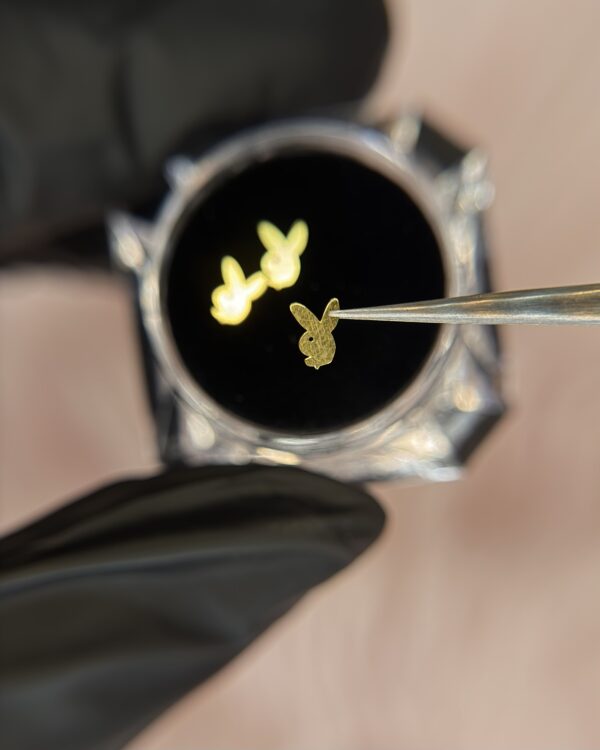img_0547 Playboy Bunny Smile Gem – Gold Finish