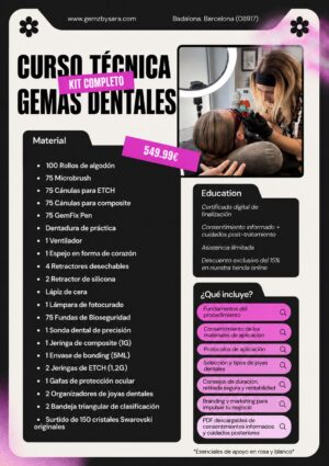 KIT COMPLETO Curso de Gemas Dentales + Kit Completo Profesional | Formación Online + Material Avanzado + Certificado