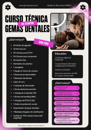 KIT STARTER Curso de Gemas Dentales + Kit Profesional Starter | Formación Online con Material Incluido y Certificado
